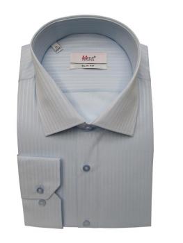 Slim Fit Langarm Herrenhemd Struktriert