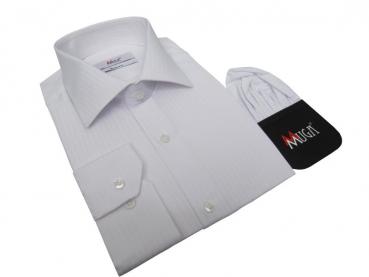 Slim Fit Langarm Herrenhemd Struktriert