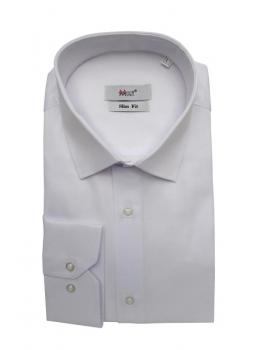Langarm Herren Hemd Leinen Optik Slim Fit