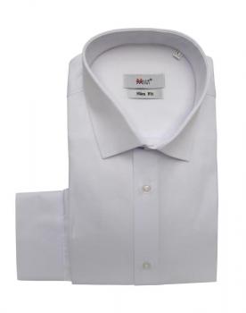 Langarm Herren Hemd Leinen Optik Slim Fit