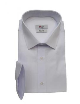 Langarm Herren Hemd Leinen Optik Slim Fit