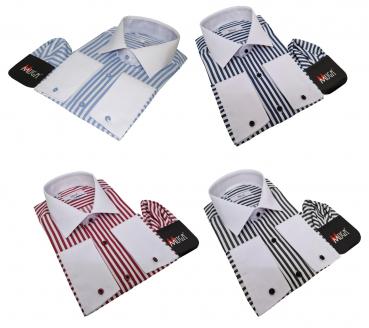 Winchester Kragen Hemd gestreift Slim Fit Langarm