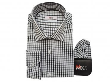 Langarmhemd Herren Hemd Slim fit Kariert