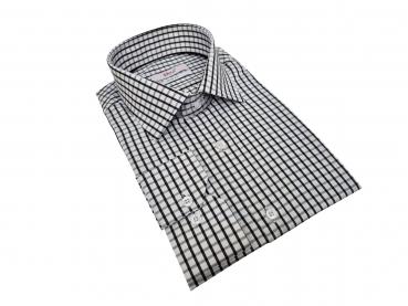 Langarmhemd Herren Hemd Slim fit Kariert