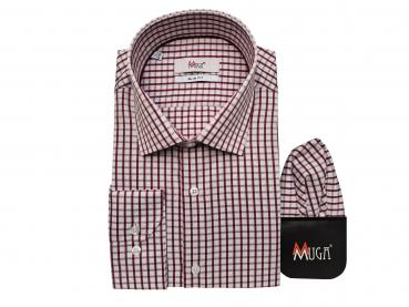 Langarmhemd Herren Hemd Slim fit Kariert