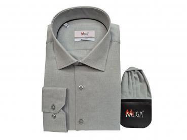 Fischgrat Herren Hemd Lang Arm Slim Fit