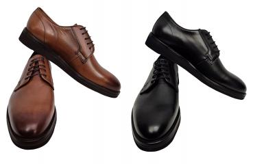 Keilabsatz Herren Lederschuhe Bequeme Schnürschuhe