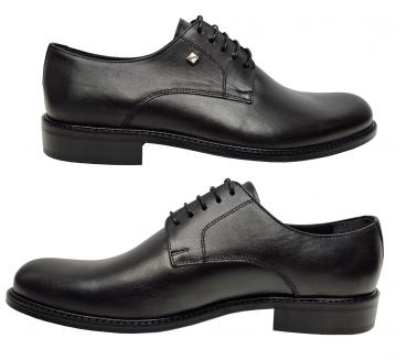 Herren Anzugschuhe Schwarz Echtleder