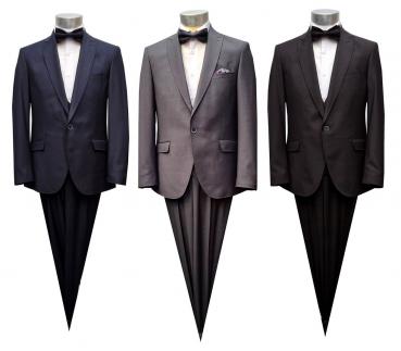 Regular Fit Herren Anzug mit Weste Kurzgröße