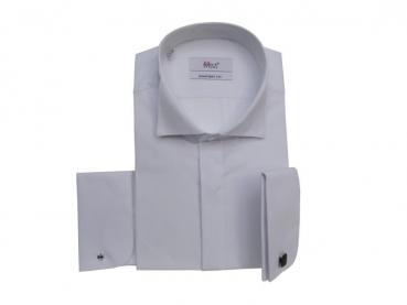 Kläppchenkragen Hemd mit Manschettenknöpfe Comfort Fit