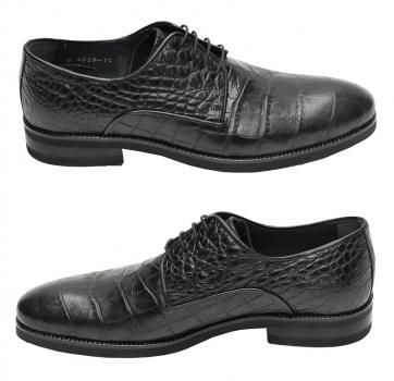 Kroko Optik Herrenschuhe Echtleder