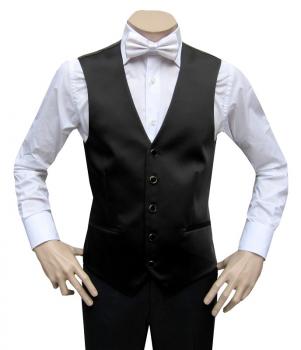 Herren Hochzeitsweste Slim mit Weiße Fliege