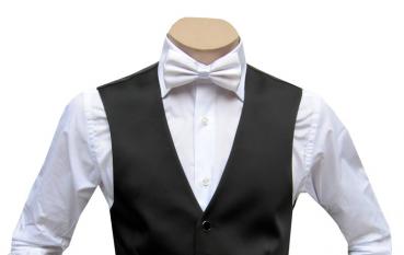 Herren Hochzeitsweste Slim mit Weiße Fliege