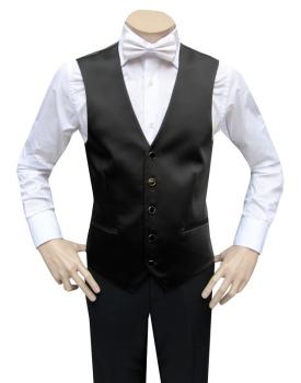 Herren Hochzeitsweste Slim mit Weiße Fliege