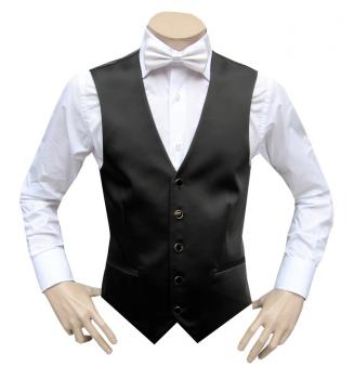 Herren Hochzeitsweste Slim mit Weiße Fliege