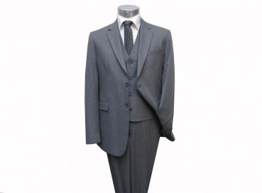 Herren Anzug 3-Teilig 120s Grau