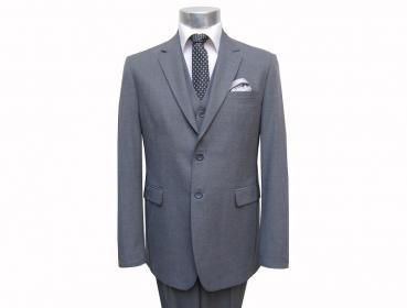 Herren Anzug 3-Teilig 120s Grau