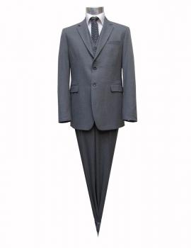 Herren Anzug 3-Teilig 120s Grau