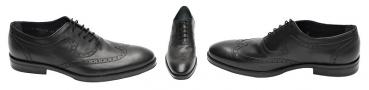 Herren Schuhe Echtleder Schwarz