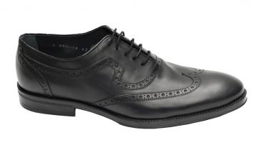 Herren Schuhe Echtleder Schwarz