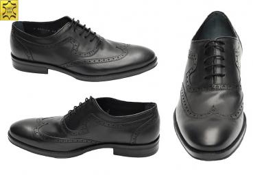Herren Schuhe Echtleder Schwarz