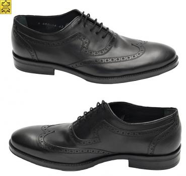 Herren Schuhe Echtleder Schwarz