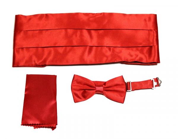 Kummerbund mit Fliege und Einstecktuch Herren