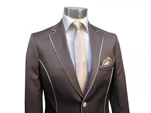 Schmale Krawatten Slim 6 cm mit Einstecktuch