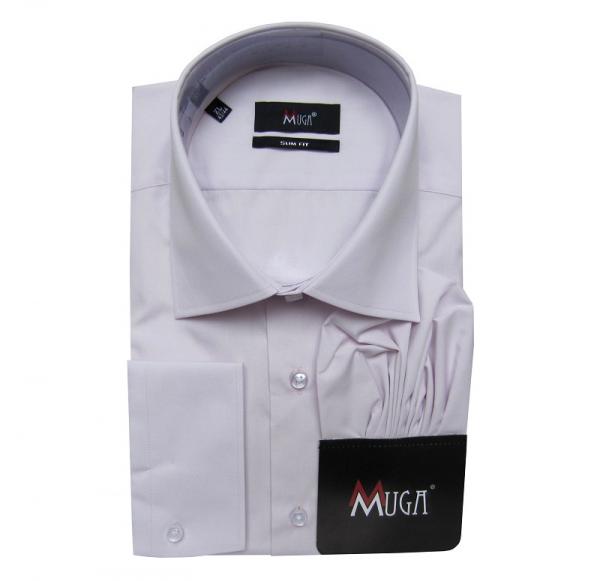 Slim-fit Herren Hemd Langarm mit Einstecktuch