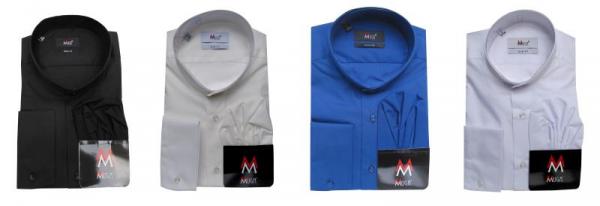 Stehkragen Mao Herren Hemd Langarm Slim-fit