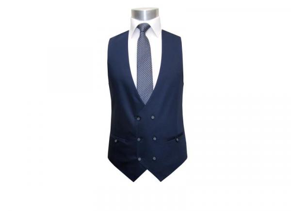 Slim Fit Herren Anzugweste 2-reihige Knopfleiste