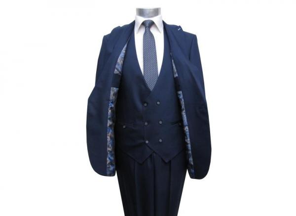 Slim Fit Herren Anzugweste 2-reihige Knopfleiste