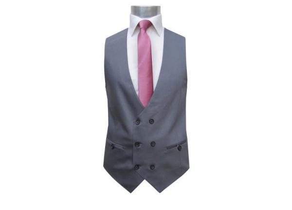 Slim Fit Herren Anzugweste 2-reihige Knopfleiste