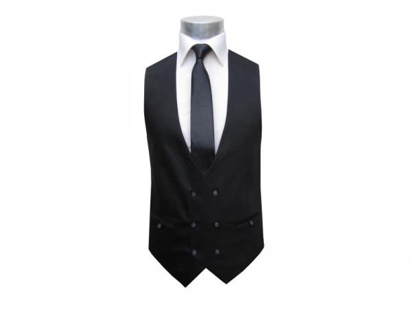 Slim Fit Herren Anzugweste 2-reihige Knopfleiste