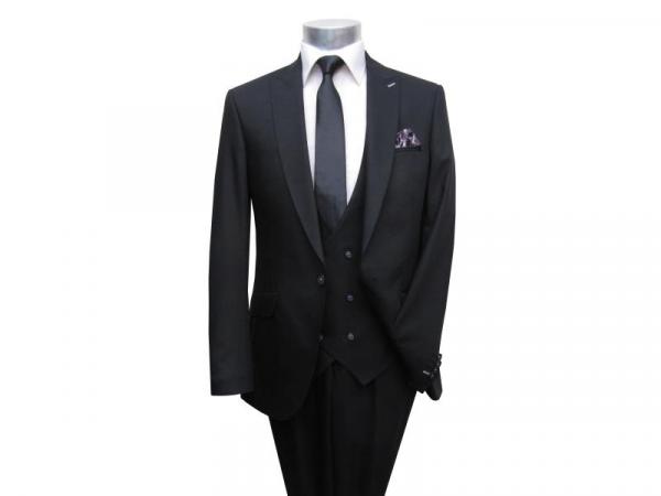 Slim Fit Herren Anzugweste 2-reihige Knopfleiste