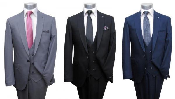 Slim Fit Herren Anzugweste 2-reihige Knopfleiste