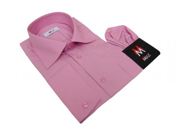 Herren Hemd Lang Arm mit Einstecktuch Klassisch