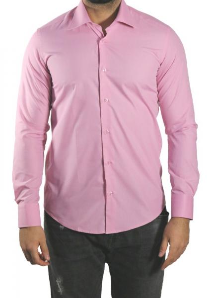 Herren Slim-fit Hemd mit Einstecktuch Langarm