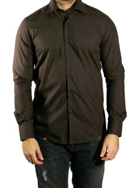 Herren Slim-fit Hemd mit Einstecktuch Langarm