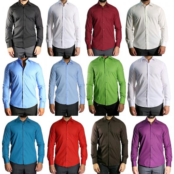 Herren extra lang arm Hemd Slim-fit