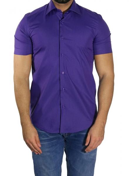 Slim-fit Kurzarm Herren Hemd