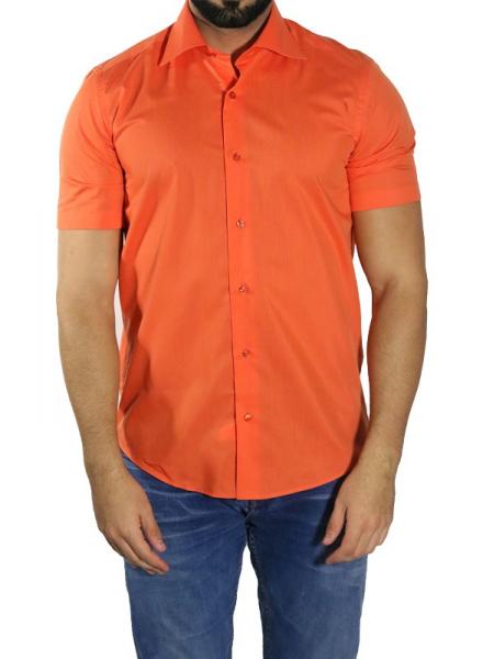 Slim-fit Kurzarm Herren Hemd