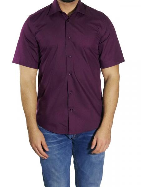 Slim-fit Kurzarm Herren Hemd