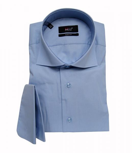 Haifischkragen Umschlagmanschetten Hemd Slim-fit