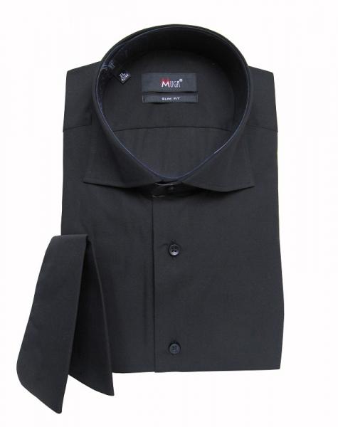 Haifischkragen Umschlagmanschetten Hemd Slim-fit