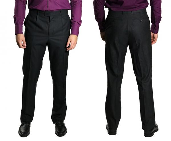 Klassische Herren Bundfaltenhose Regular Fit