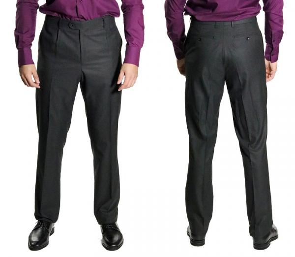 Klassische Herren Bundfaltenhose Regular Fit