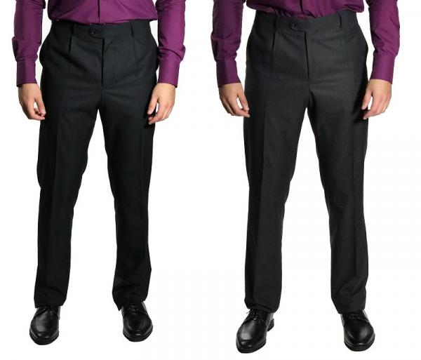 Klassische Herren Bundfaltenhose Regular Fit