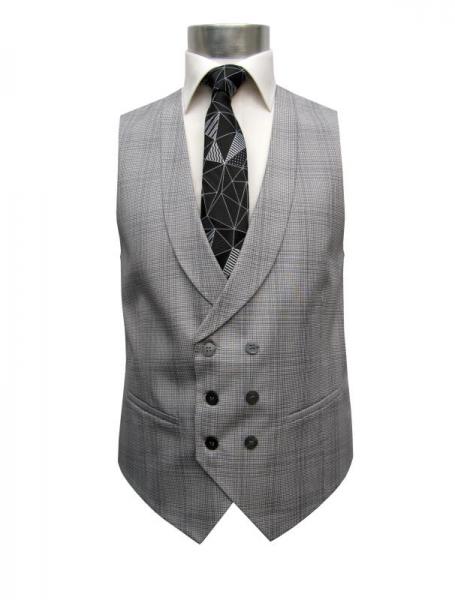 Karierte Anzug Slim-Fit Glencheck mit Weste