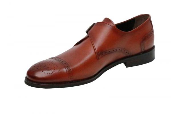 Herren Monk Strap Schnallenschuhe Leder